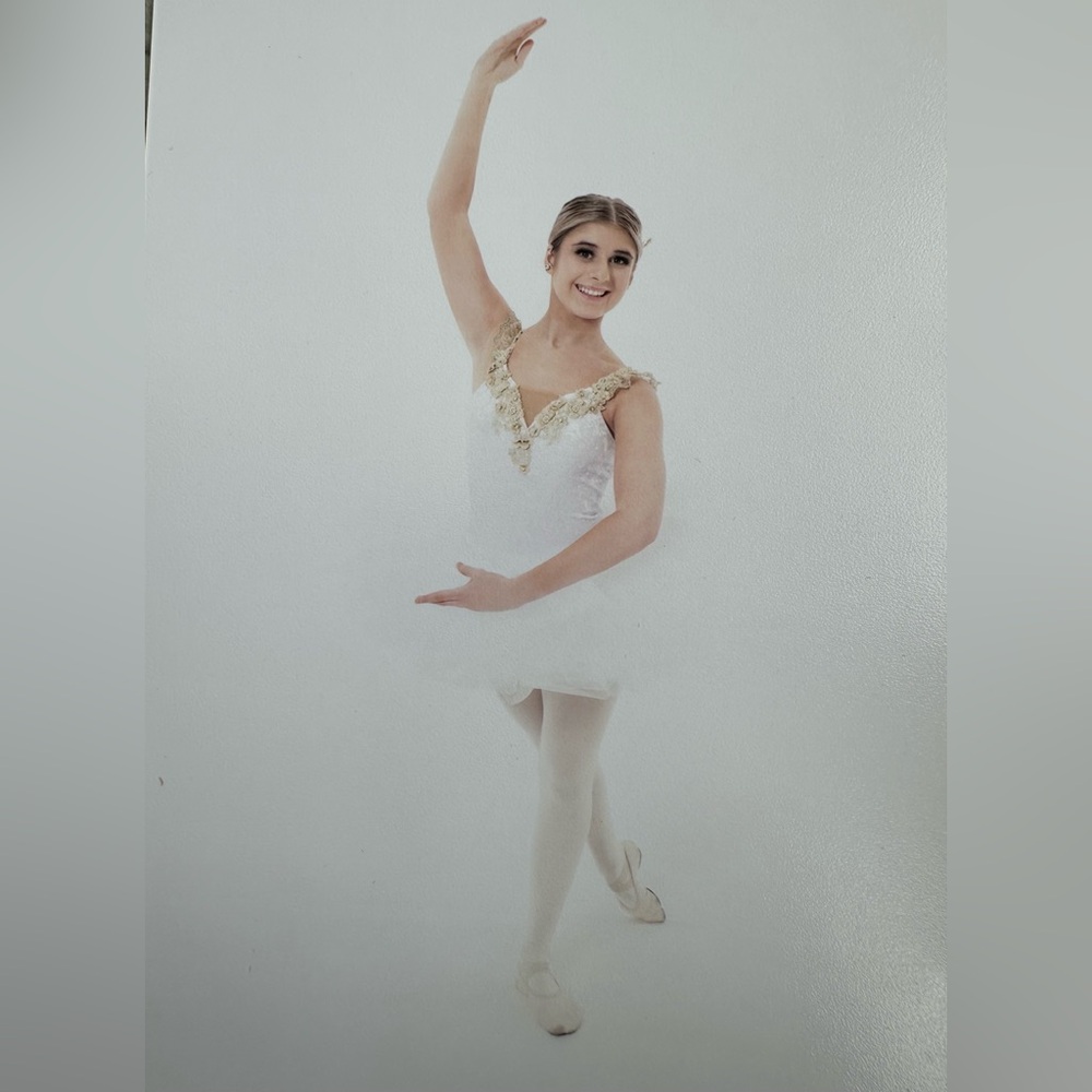 REVOLUTION Size Adult Extra Small Crushed Velvet & Gold Flowers Dance Dr…